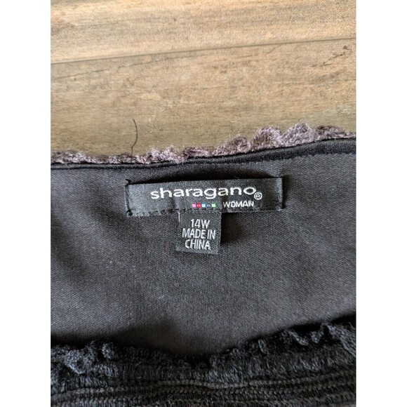 NWT Sharagano Knit Multicolored Striped Sheath Dress Size 14W Layered Tiered - Picture 5 of 7